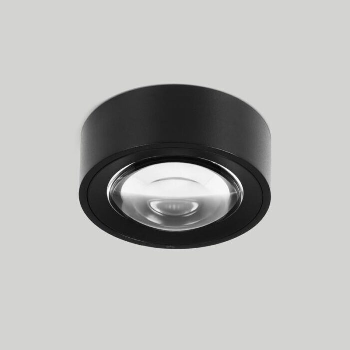 prediger.base p.078 LED-Deckenstrahler Aussen mit Linse - IP54 Schwarz