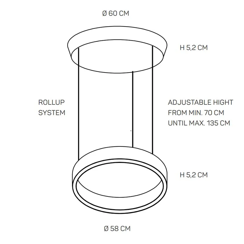 LOOM Design EOS 360 large LED-Pendelleuchte Gun Metal – Bild 8