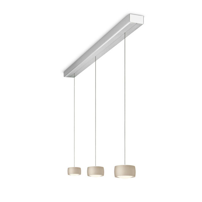 OLIGO Grace LED-Pendelleuchte 3-flammig Alu Cashmere matt