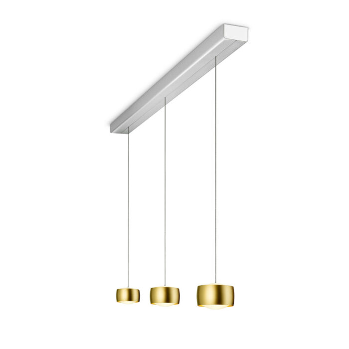 OLIGO Grace LED-Pendelleuchte 3-flammig Alu Gold