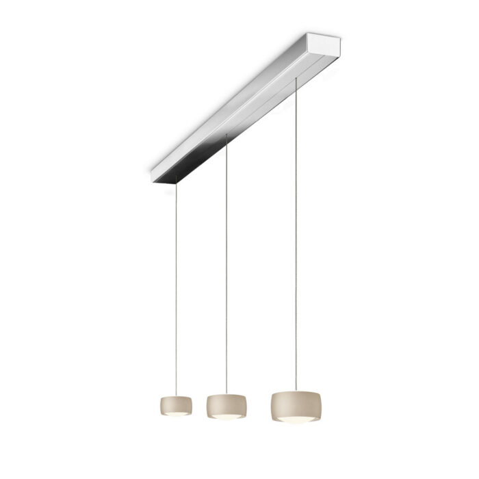 OLIGO Grace LED-Pendelleuchte 3-flammig chrom cashmere matt