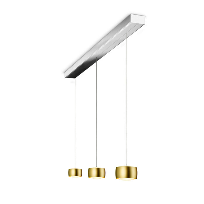 OLIGO Grace LED-Pendelleuchte 3-flammig Chrom Gold