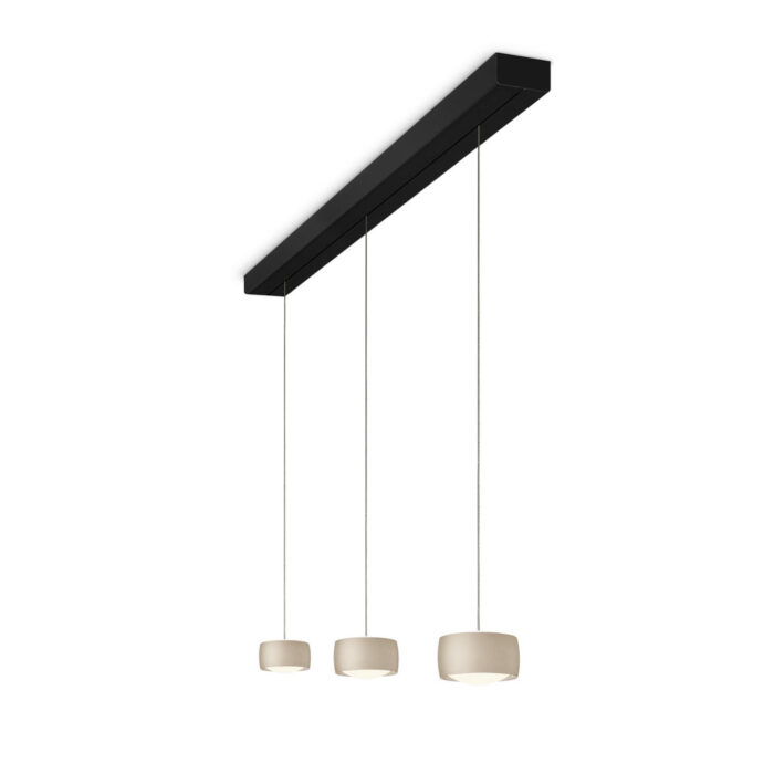 OLIGO Grace LED-Pendelleuchte 3-flammig schwarz cashmere