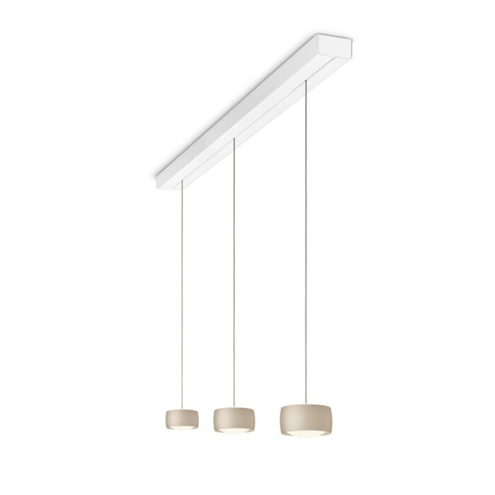 OLIGO Grace LED-Pendelleuchte 3-flammig weiss cashmere matt