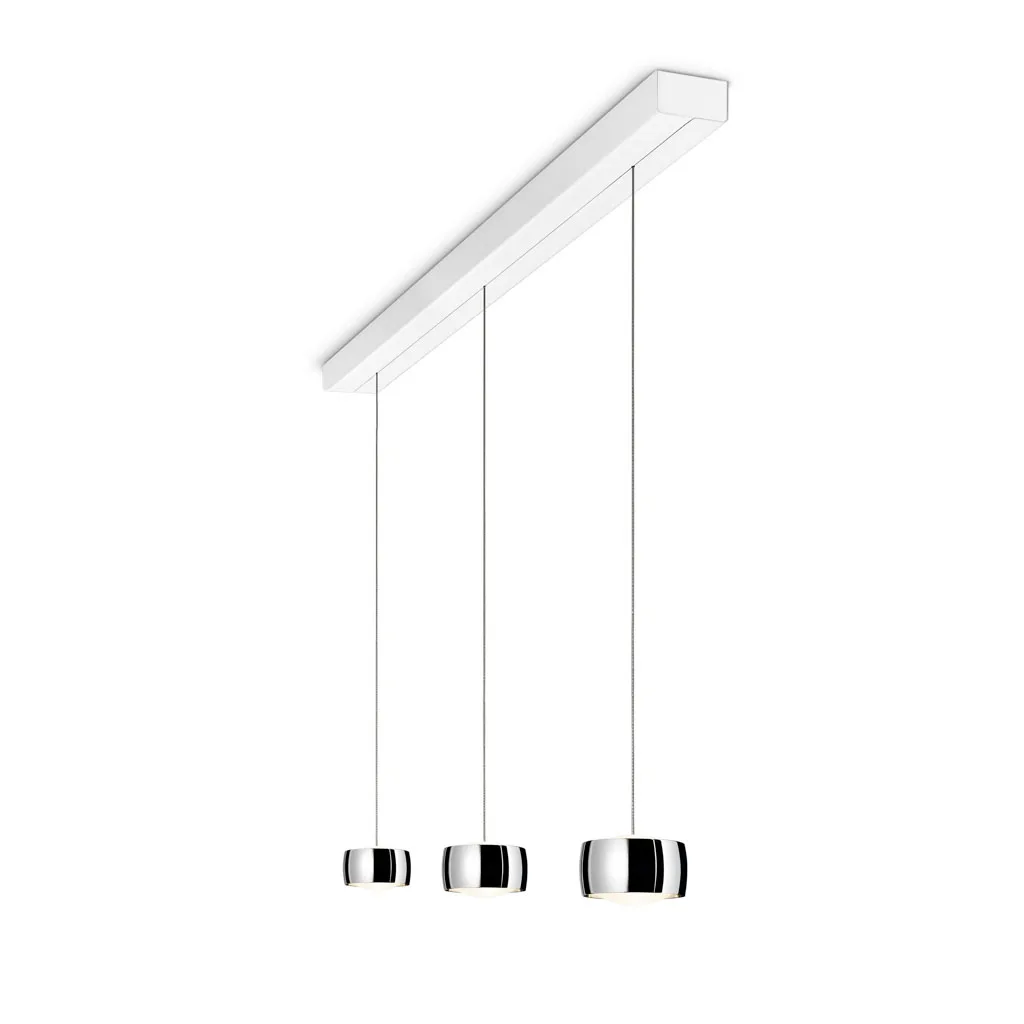 OLIGO Grace LED-Pendelleuchte 3-flammig weiss chrom