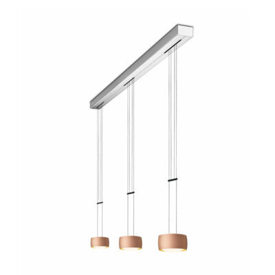 OLIGO Grace LED-Pendelleuchte 3-flammig Satin Copper