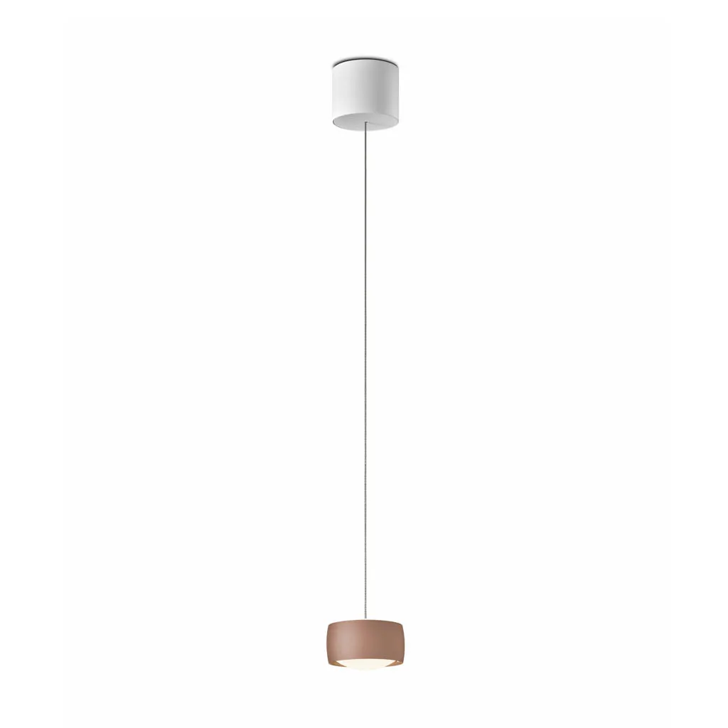 OLIGO Grace LED-Pendelleuchte 1-flammig weiss matt Satin Coper