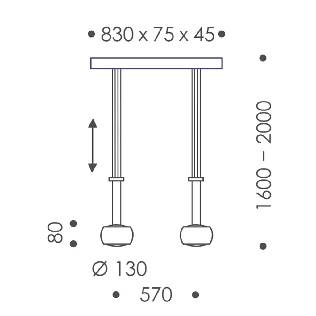 OLIGO Grace LED-Pendelleuchte 2-flammig – Bild 12
