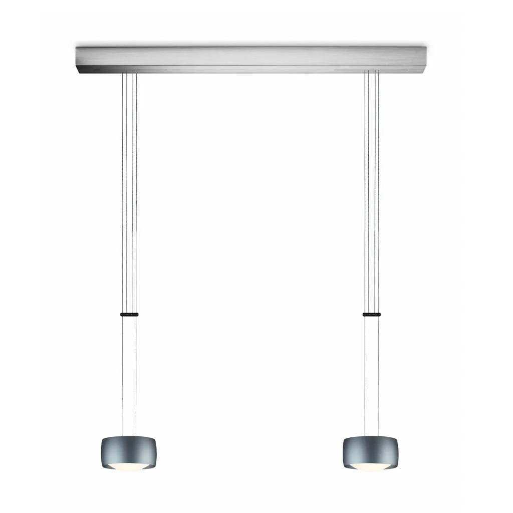 OLIGO Grace LED-Pendelleuchte 2-flammig Basalt