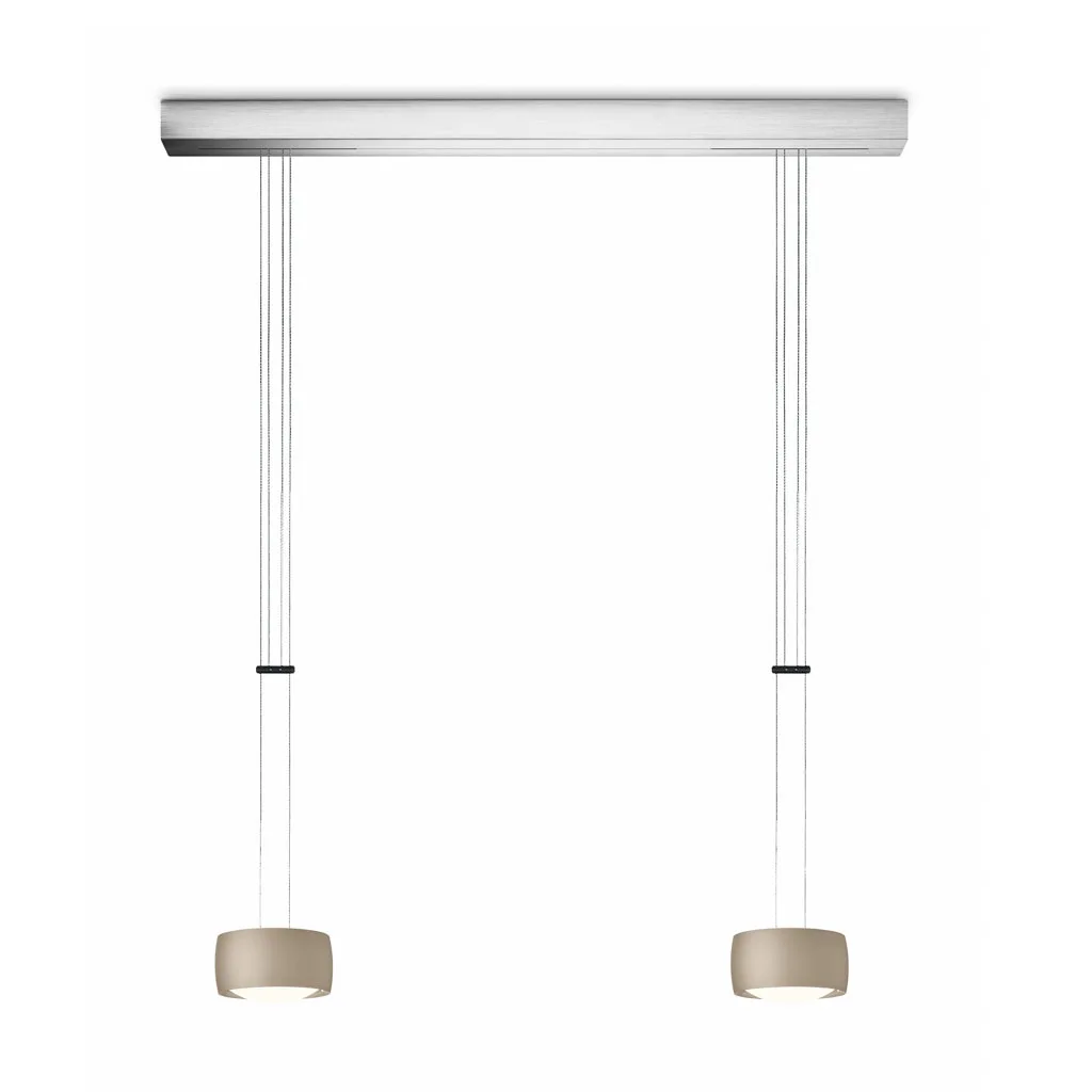OLIGO Grace LED-Pendelleuchte 2-flammig cashmere matt