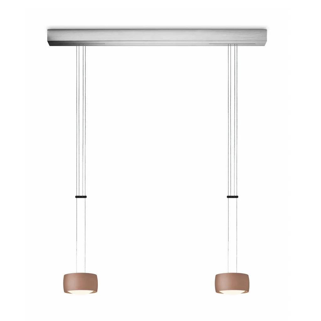 OLIGO Grace LED-Pendelleuchte 2-flammig Satin Copper