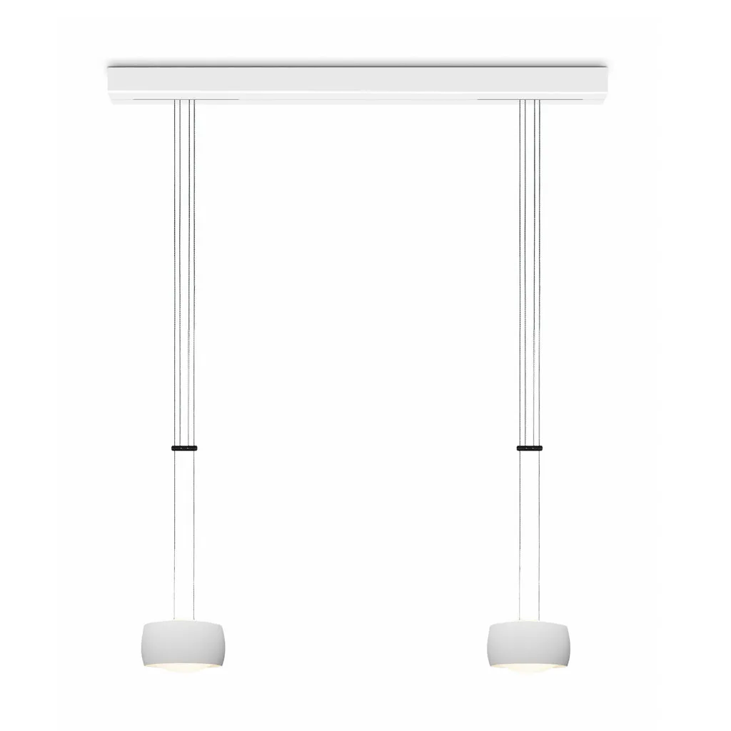 OLIGO Grace LED-Pendelleuchte 2-flammig Weiss matt