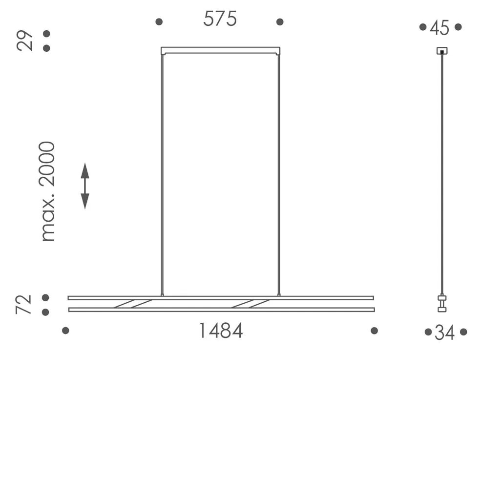 OLIGO Linto Fix LED-Pendelleuchte 2700 K mit fixer Abhängung – Bild 10