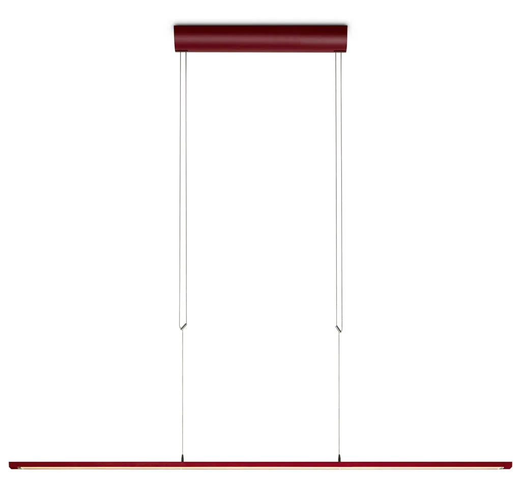 OLIGO Lisgo Sky Straight LED-Pendelleuchte Rot matt