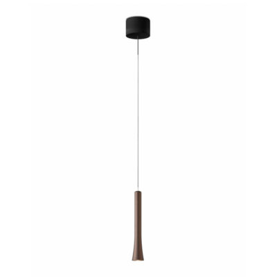 OLIGO Rio LED-Pendelleuchte 1-flammig unsichtbar höhenverstellbar schwarz matt brazilian brown