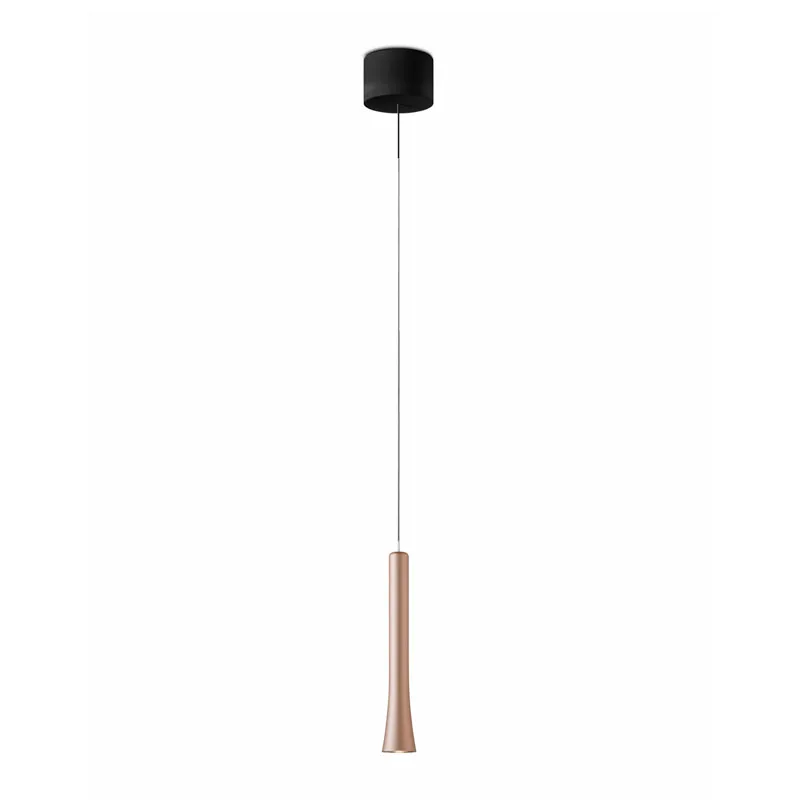 OLIGO Rio LED-Pendelleuchte 1-flammig unsichtbar höhenverstellbar schwarz matt satin copper