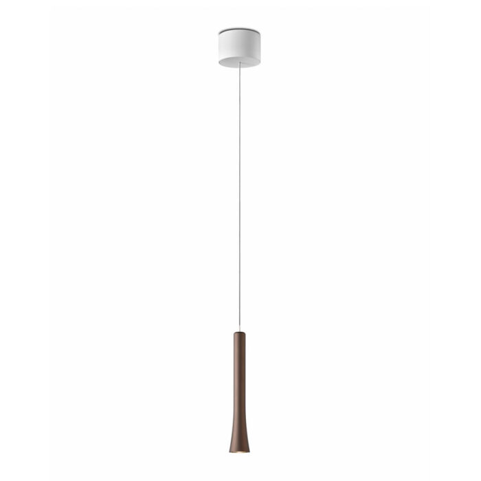 OLIGO Rio LED-Pendelleuchte 1-flammig unsichtbar höhenverstellbar weiss matt brazilian brown