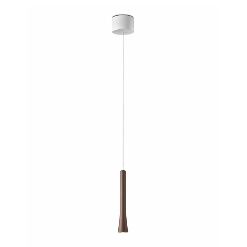 OLIGO Rio LED-Pendelleuchte 1-flammig unsichtbar höhenverstellbar weiss matt brazilian brown