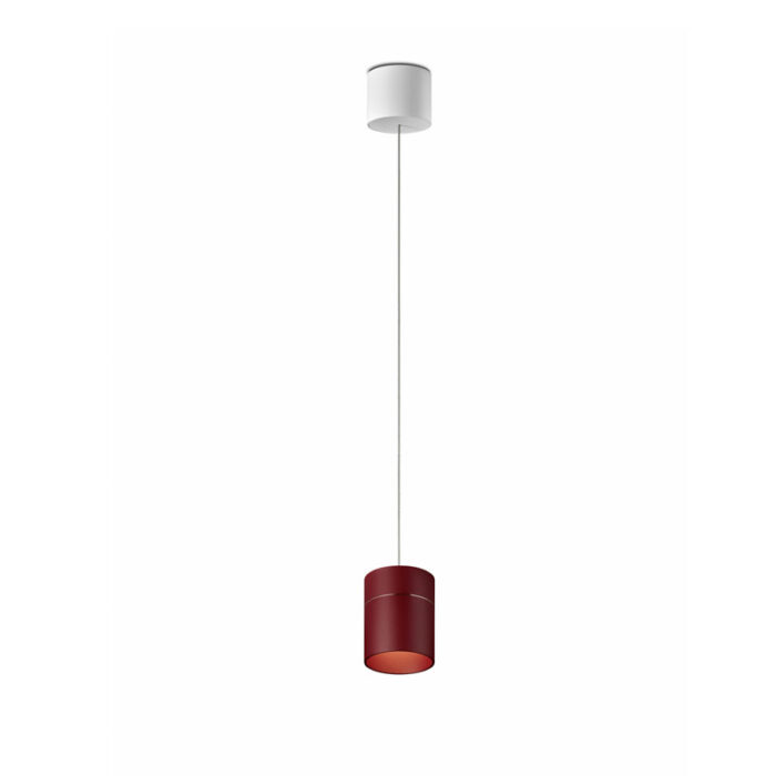 OLIGO Tudor M LED-Pendelleuchte 1-flammig weiss matt rot matt