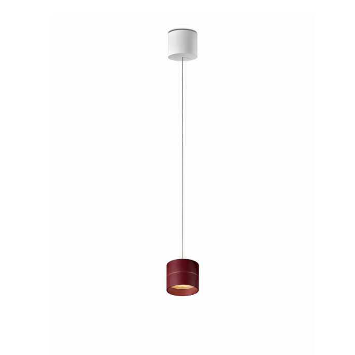 OLIGO Tudor S LED-Pendelleuchte 1-flammig weiss matt rot matt