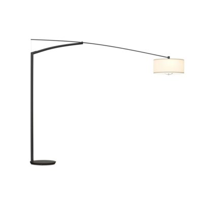 VIBIA Balance 5190 Bogenleuchte mit Pergament Schirm Grafit