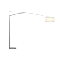 VIBIA Balance 5190 Bogenleuchte mit Pergament Schirm nickel
