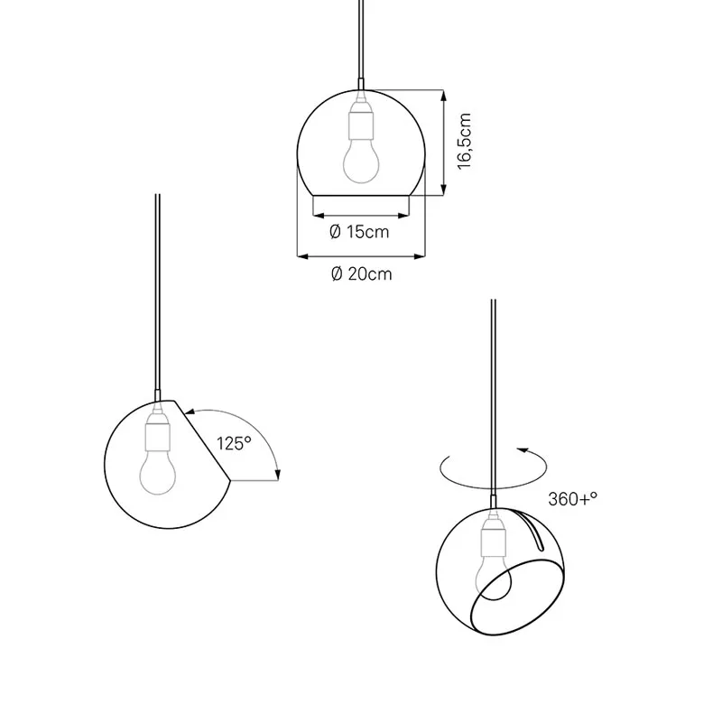 NYTA Pendelleuchte Tilt Globe weiss matt Rückläufer – Bild 6