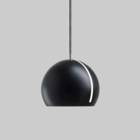 NYTA Pendelleuchte Tilt Globe schwarz matt grau