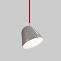NYTA Pendelleuchte Tilt S grau matt rot