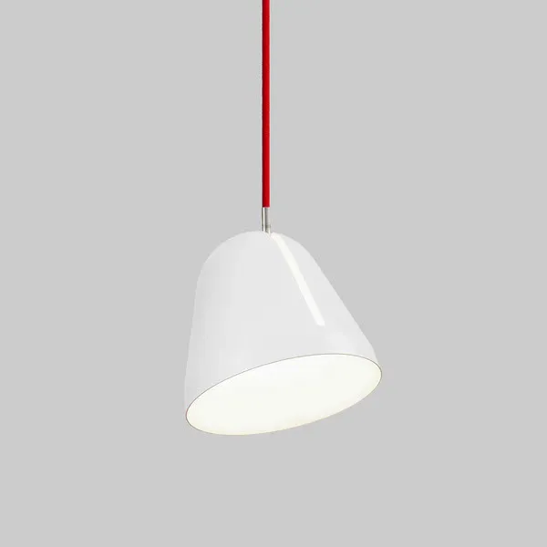 NYTA Pendelleuchte Tilt S weiss matt rot