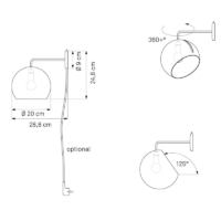 NYTA Wandleuchte Tilt Globe Wall – Bild 18