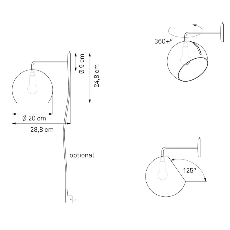 NYTA Wandleuchte Tilt Globe Wall – Bild 18