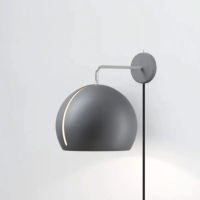 NYTA Wandleuchte Tilt Globe Wall grau matt schwarz