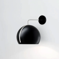 NYTA Wandleuchte Tilt Globe Wall schwarz matt ohne kabel