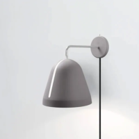 NYTA Wandleuchte Tilt Wall grau kabel schwarz
