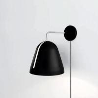 NYTA Wandleuchte Tilt Wall schwarz kabel grau