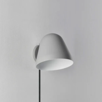NYTA Wandleuchte Tilt Wall Short grau kabel schwarz