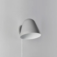 NYTA Wandleuchte Tilt Wall Short grau kabel weiss