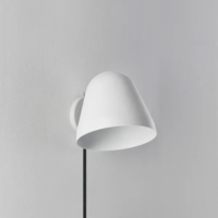 NYTA Wandleuchte Tilt Wall Short weiss kabel schwarz