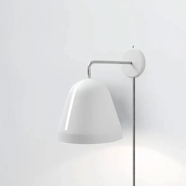 NYTA Wandleuchte Tilt Wall weiss kabel grau