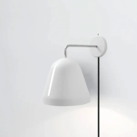 NYTA Wandleuchte Tilt Wall weiss kabel schwarz