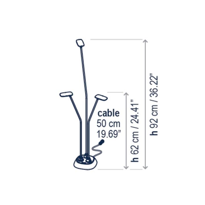 Bover Birdie Set 3 Outdoor Stehleuchte B/90SC/60SC/60SC – Bild 3