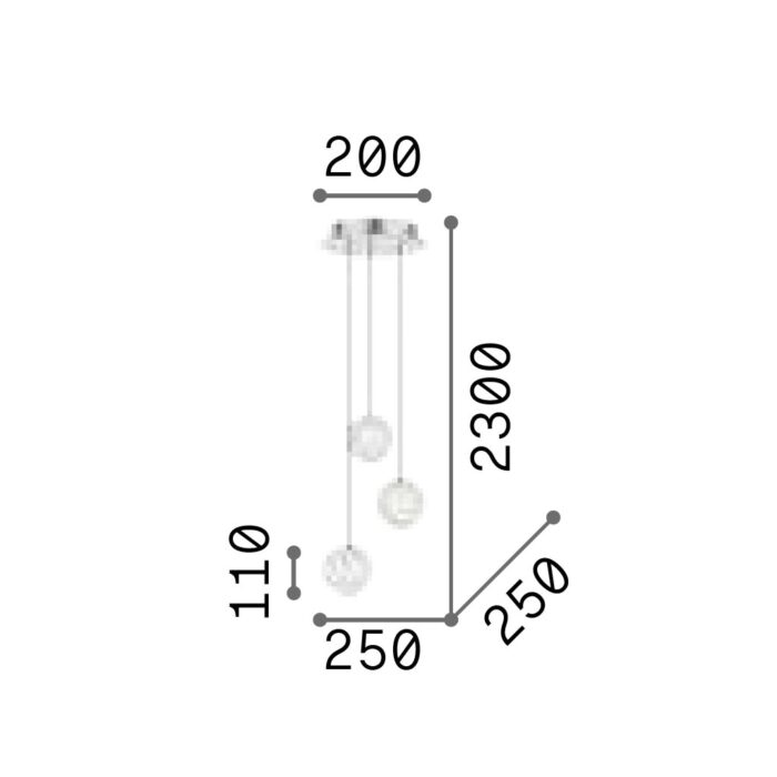 Ideal Lux Diamond sp3 LED-Pendelleuchte – Bild 4