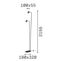 Ideal Lux Ginger PT2 LED-Stehleuchte – Bild 5