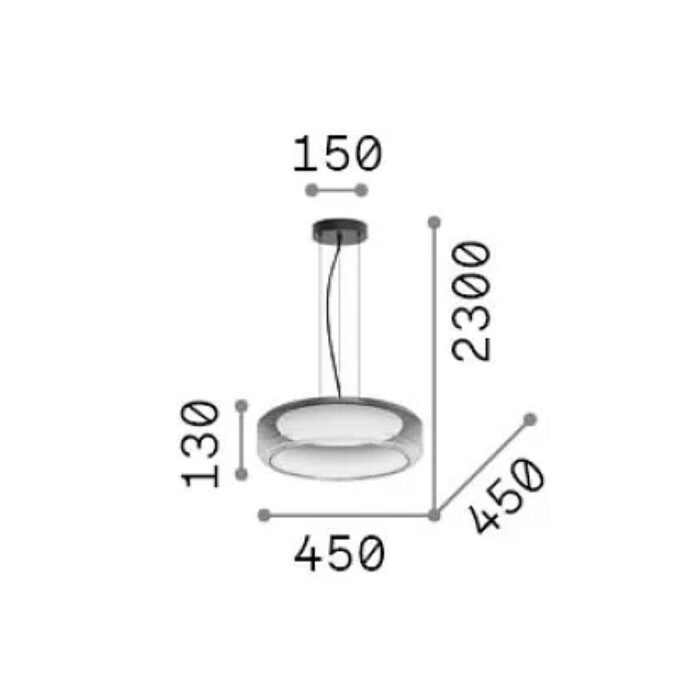 Ideal Lux Topico sp d45 LED-Pendelleuchte – Bild 4