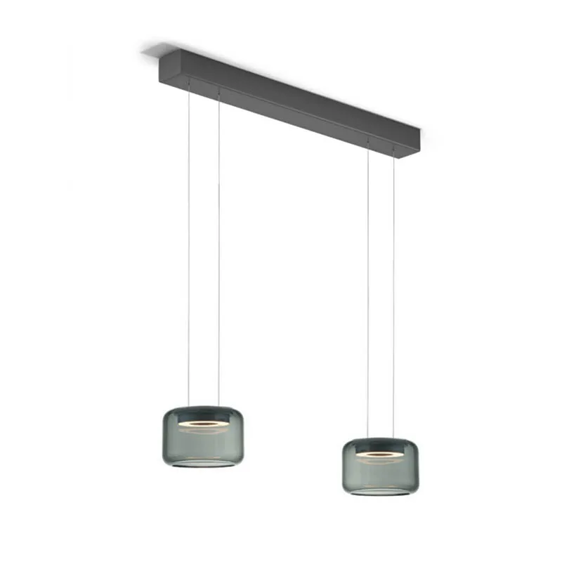 Knapstein SIDRA-2 LED-Pendelleuchte zweiflammig Graphit Anthrazit