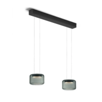 Knapstein SIDRA-2 LED-Pendelleuchte zweiflammig Schwarz