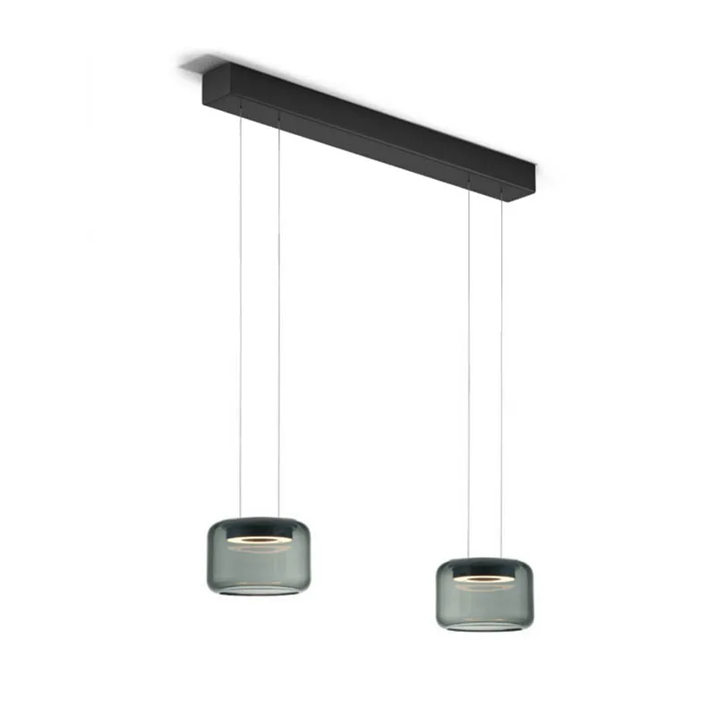 Knapstein SIDRA-2 LED-Pendelleuchte zweiflammig Schwarz