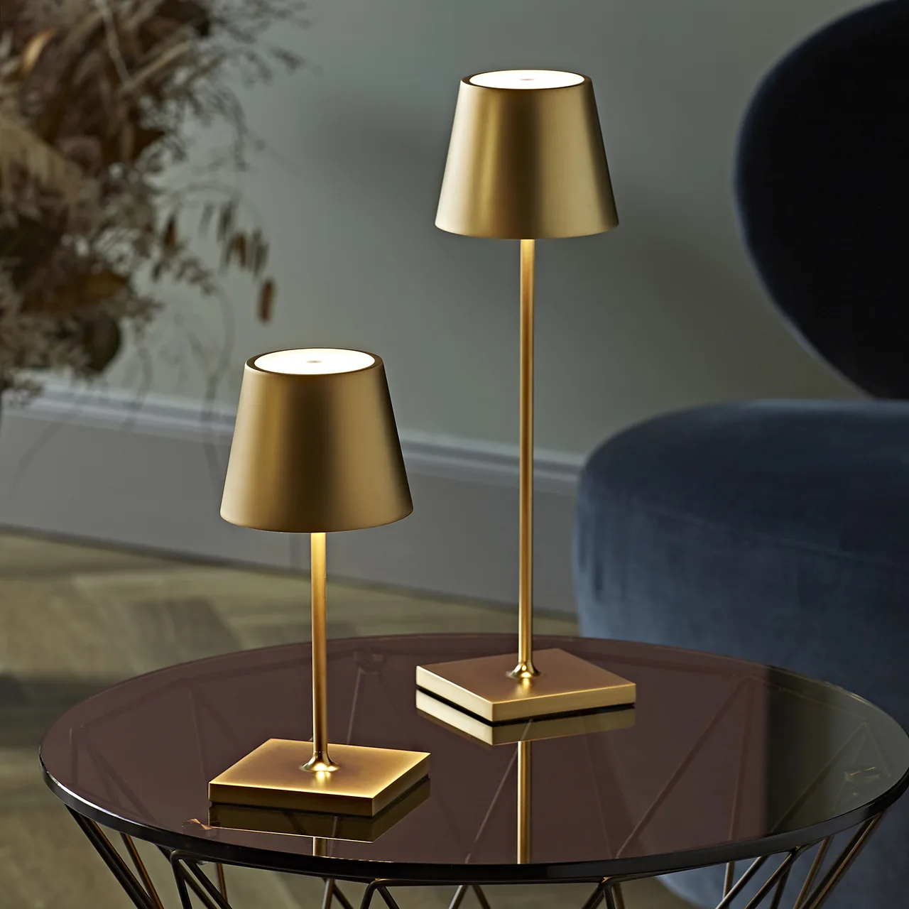 Sigor Nuindie LED-Akku Tischleuchte goldfarben – Bild 3