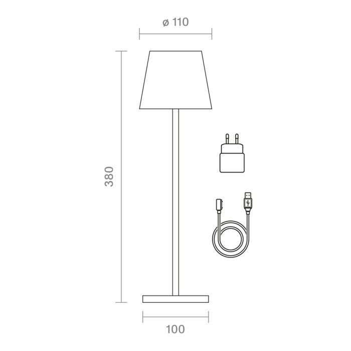 Sigor Nuindie LED-Akku Tischleuchte kirschrot – Bild 9